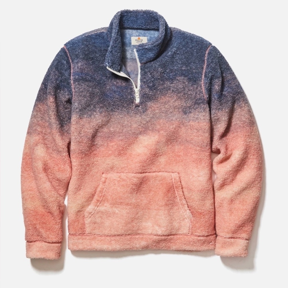 Marine Layer Sunset Sherpa Pullover Sz S